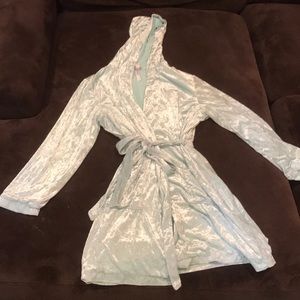 Xhilaration Swim - Baby blue crushed velvet robe. Xhilaration Swim - Baby blue crushed velvet robe.